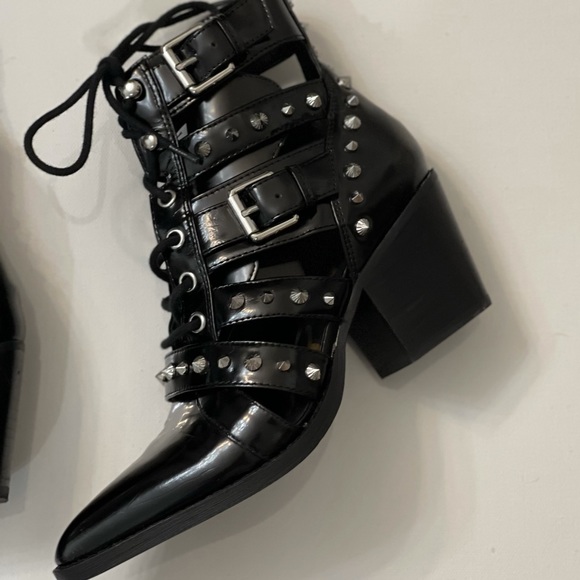 Sam Edelman black patent bootie with studs - Picture 11 of 16